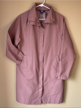 Joy Lab Waterproof  Women's Dusty Rose Rain Coat size Small